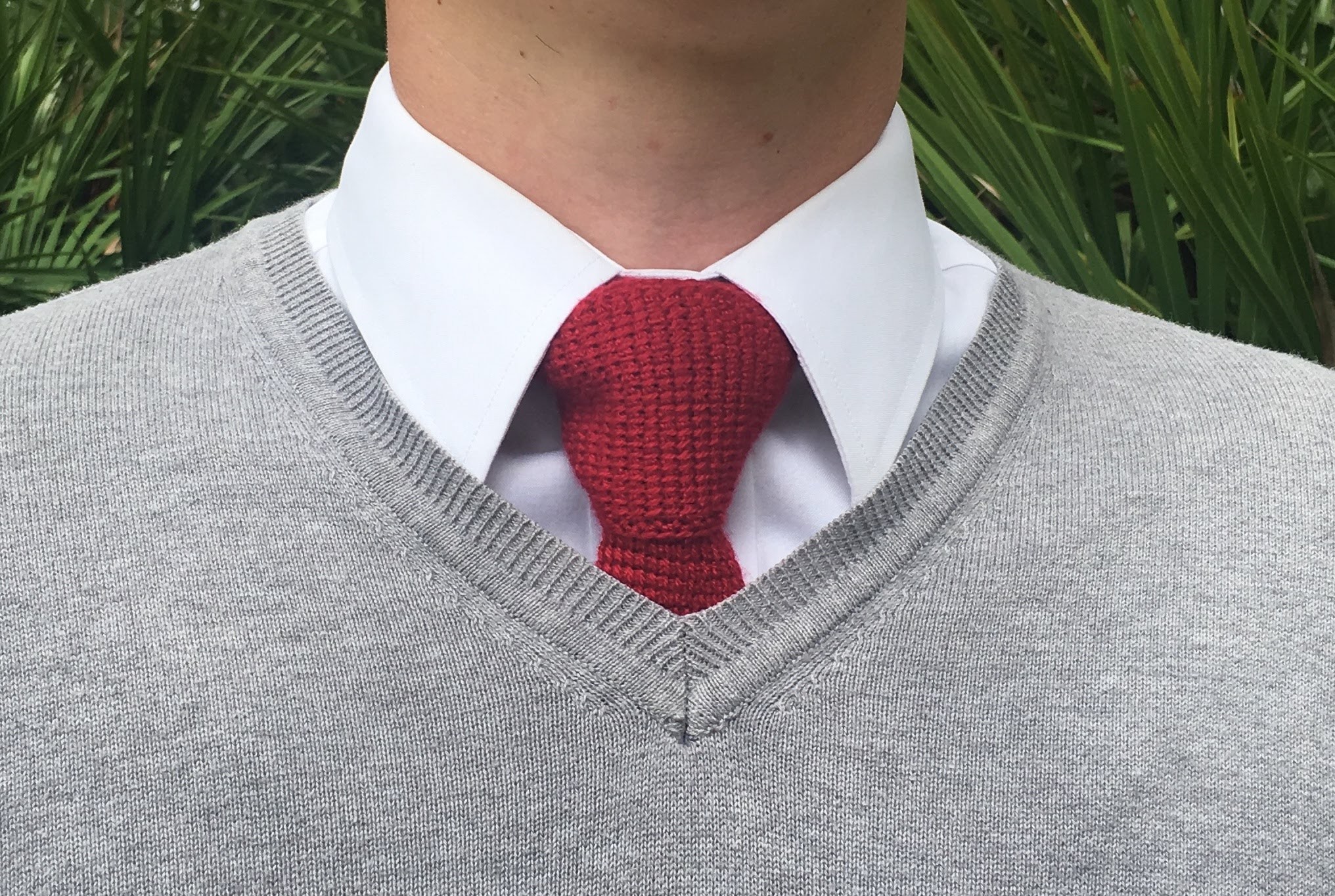 Men’s Necktie, Tunisian Crochet