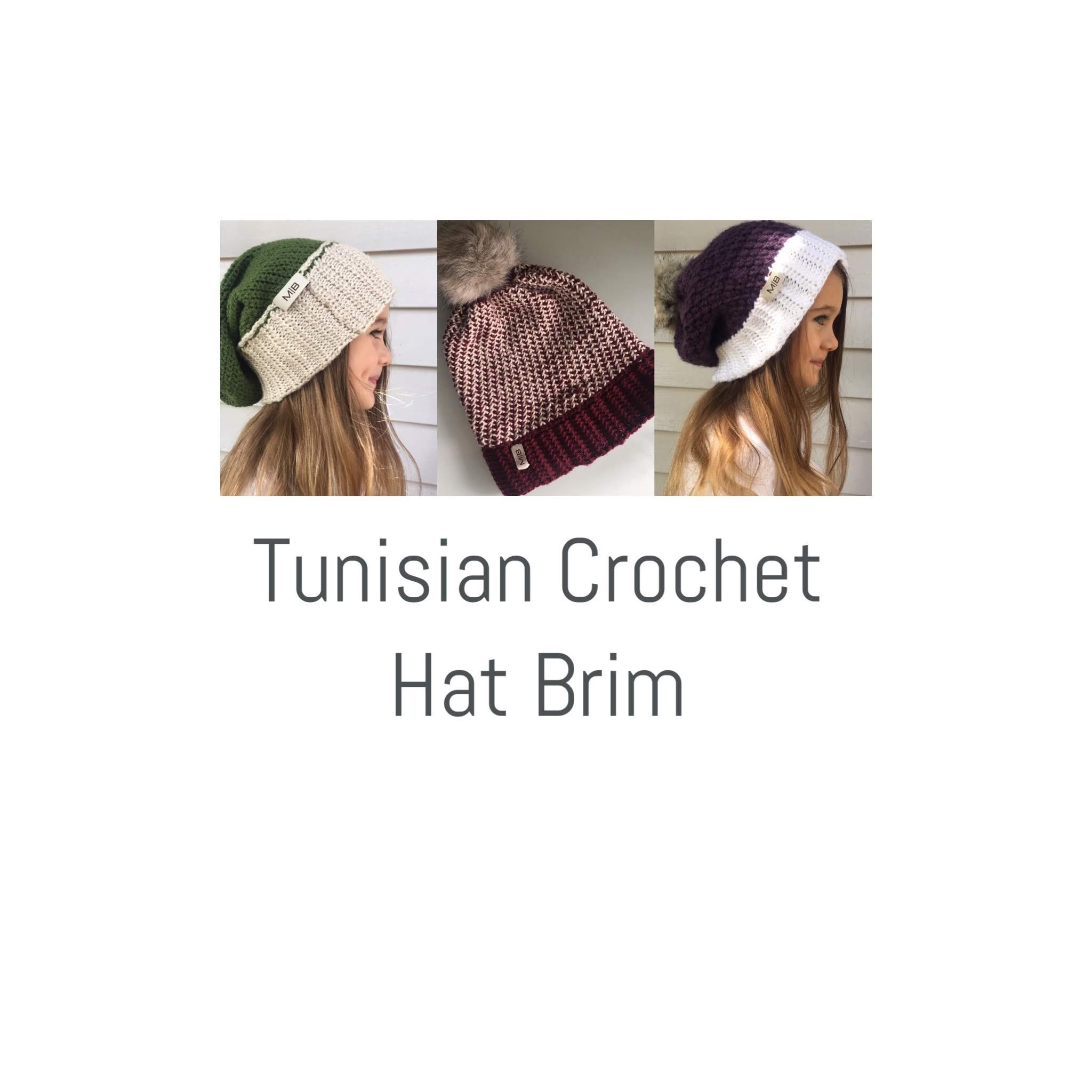 Tunisian Crochet Hat Brim
