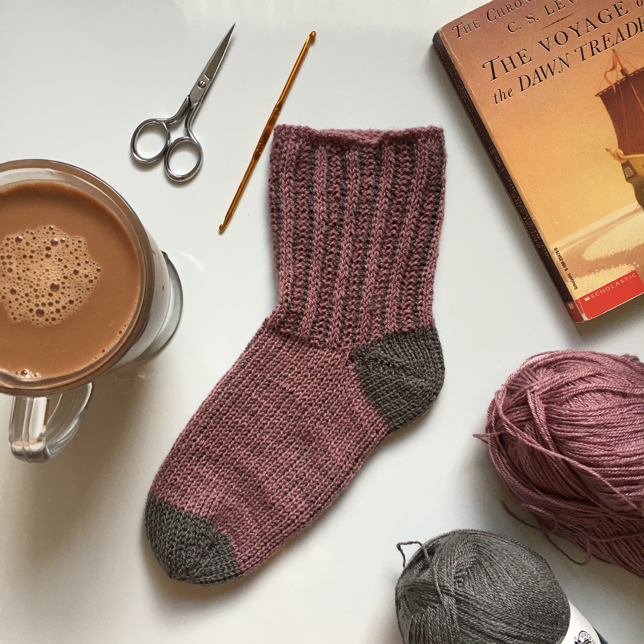 Socks in the Round; A Tunisian Crochet Pattern