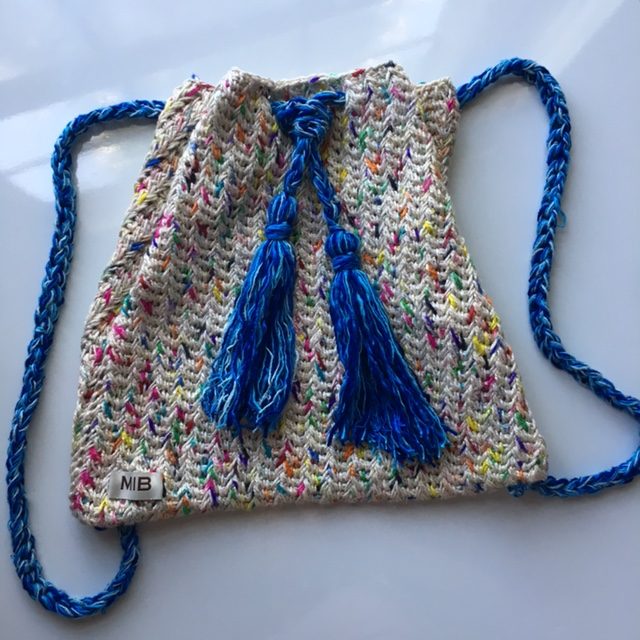 Drawstring Bag, Tunisian Crochet