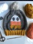 Candy Corn Ghost Beanie